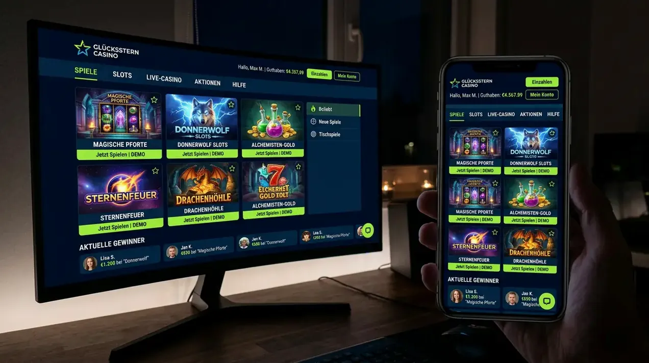 Optimiertes mobiles Spielvergnügen · Lucky7Even